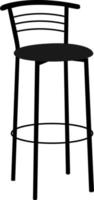 Bar chair, illustration, vector on white background.