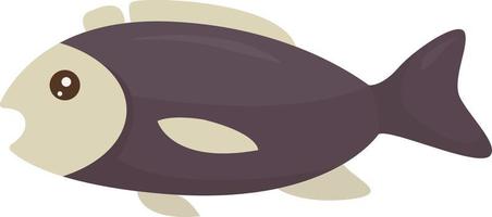 Purple fish, illustration, vector on a white background.