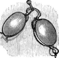 Hall's Glasses, vintage illustration. vector