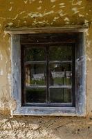 Window with wooden shutters photo