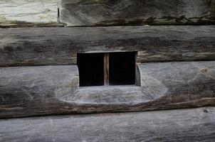 Window with wooden shutters photo