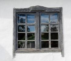 Window with wooden shutters photo