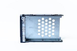 Hard disk drive HDD of different size isolated on white. photo
