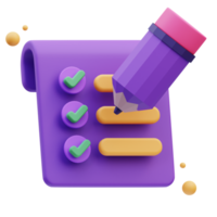 Write a report Quality control, 3d Illustration png