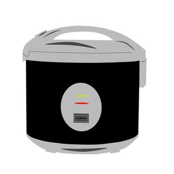 vector illustration of magic com, rice cooker and heater.