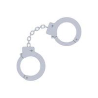 vector handcuffs flat design isolated