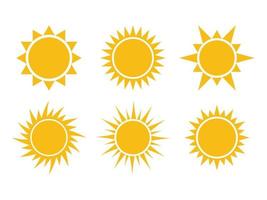 icono de vector de colección de sol