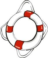 Life saver, illustration, vector on white background.