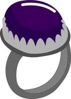 Purple ring, illustration, vector on white background.