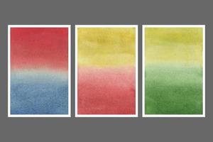 Watercolor texture web banner background set vector