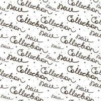 un patrón con inscripciones para tiendas. nueva colección de texto escrito a mano. adecuado para la impresión en papel, textiles. envoltura de regalos, volantes, pancartas. vector