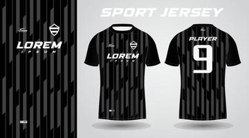 diseño de camiseta deportiva de camisa negra vector