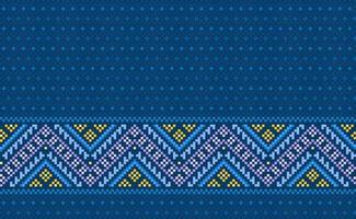 Pixel ethnic pattern, Vector embroidery jacquard background, Geometric handcraft geometric style