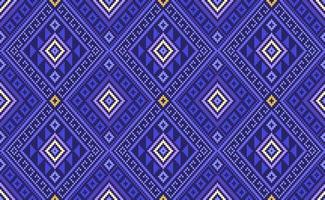 Geometric ethnic pattern, Vector embroidery Morocco background, Pixel line aztec style