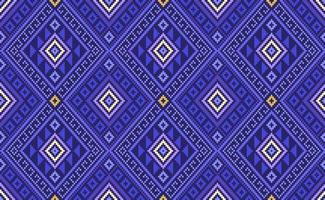 Geometric ethnic pattern, Vector embroidery Morocco background, Pixel line aztec style