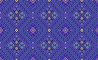 Embroidery ethnic pattern, Vector Geometric Morocco background, Cross stitch line aztec style