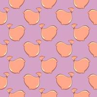Bag of gold , seamless pattern on a purple background. vector