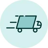 Commercial delivery truck, illustration, vector on a white background.