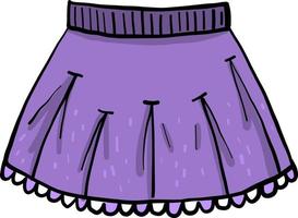 Very short purple skirt, illustration, vector on white background.