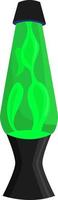 Green lava lamp, illustration, vector on white background