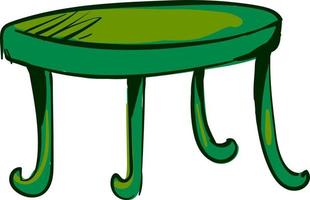 Green table, illustration, vector on white background.