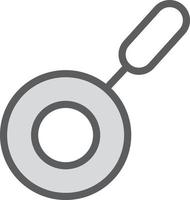 Kitchen frying pan, illustration, vector on a white background.