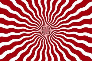 Red and white psychedelic optical illusion abstract background vector