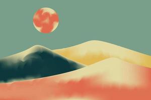 Vector nature mountain pastel color background