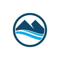 Mountain illustration logo vector