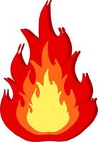 Flat fire, illustration, vector on white background.