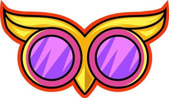 Owl goggles illustration vector on white background