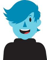 Blue man, illustration, vector on white background.