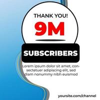 thank you 9 million subscribers background illustrator. First half thousand followers congratulation card