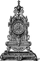 Clock, vintage illustration. vector