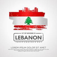 Lebanon Independence day greeting card Template vector