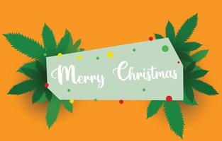 Marijuana leaves and Christmas banner backgrounds. Cannabis plant greeting card idea for new year festival. green leaf vector
