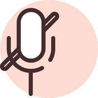 Phone microphone off, illustration, vector on a white background.