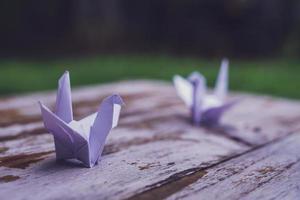 The origami bird is believed to be a sacred bird and a symbol of longevity, hope, good luck and peace photo