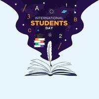 día internacional de los estudiantes. 17 de noviembre. concepto del día mundial de los estudiantes. plantilla para fondo, pancarta, tarjeta, póster. ilustración vectorial vector