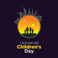 Universal Children's Day. November 20.  vector Illustration.