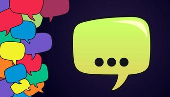Stand Out Green Comment Speech Bubble vector