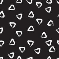 Pattern with Hand Drawn Irregular Triangles on a Black Background vector