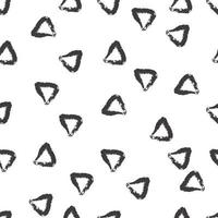 Pattern with Hand Drawn Irregular Triangles on a White Background vector