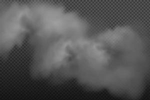 White vector cloudiness ,fog or smoke on dark checkered background.Cloudy sky or smog over the city.Vector illustration.