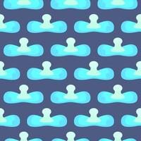 Blue pacifier , seamless pattern on a blue background. vector