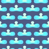 Blue pacifier , seamless pattern on a blue background. vector