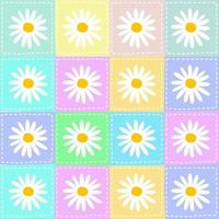 Pastel background with white flower. vector