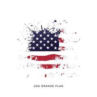 USA flag brush, USA flag in grunge style vector