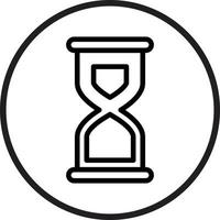 estilo de icono de reloj de arena vector