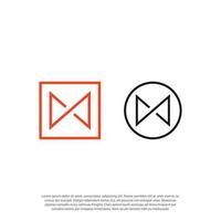 Simple Letter M in infinity or loop design logo vector